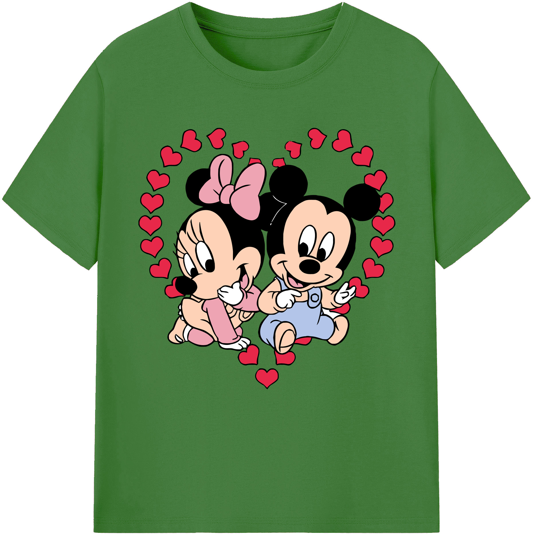 （画像用） ミッキーマウス Mickey Mouse レディースカジュアルプリントTシャツ（綿100％）